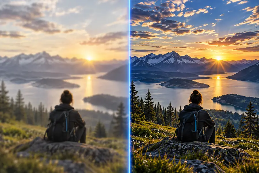 Illustrative concept: Sharper image after restoration comparison; not a verified processing result